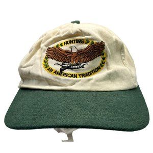 Hunting An American Tradition Snapback Hat Cap Eagle Vintage Made In USA